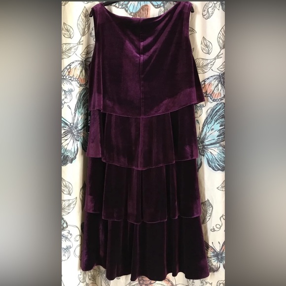 Women's Formal Plus Dress Royal Purple Tiered SLNY Fashions NEW - Picture 3 of 7